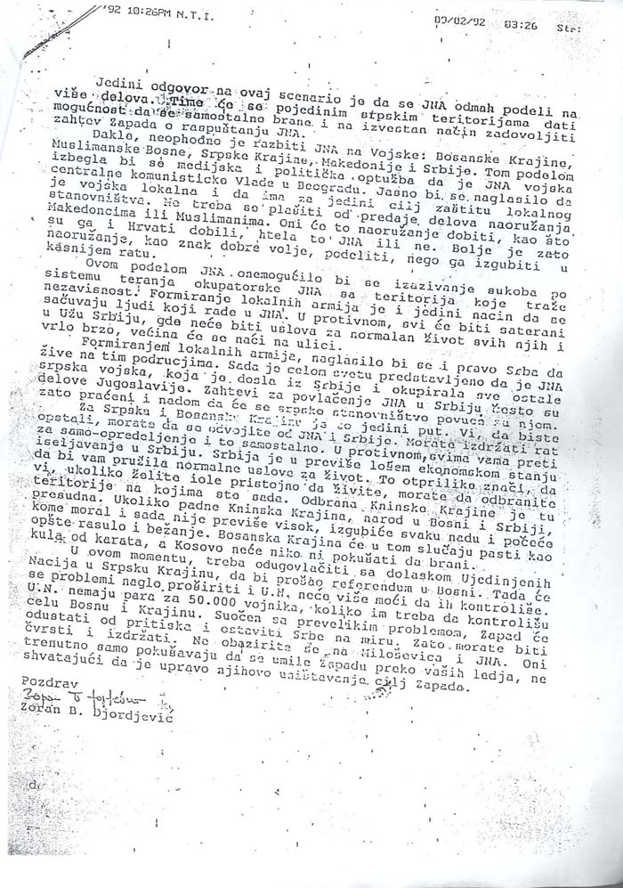 Документ РС Крајине, 08.02.1992.